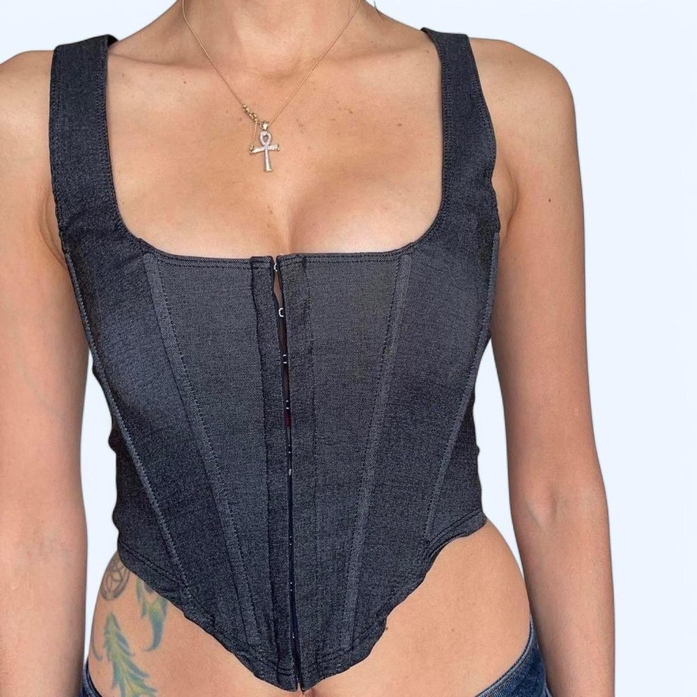 ✨ JNK Y2K Black Stretch Corset Top ✨🖤